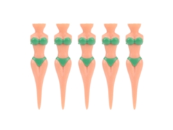 Juego De 5 Tees De Golf De Plástico Antiderrame Para Niñas, Estilo Bikini, Para Entrenamiento De Golf En El Green.