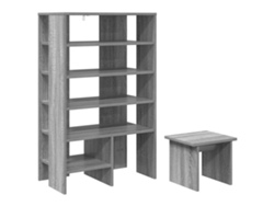 Juego de 2 zapateros Sonoma Grey MAISON EXCLUSIVE en madera procesada
