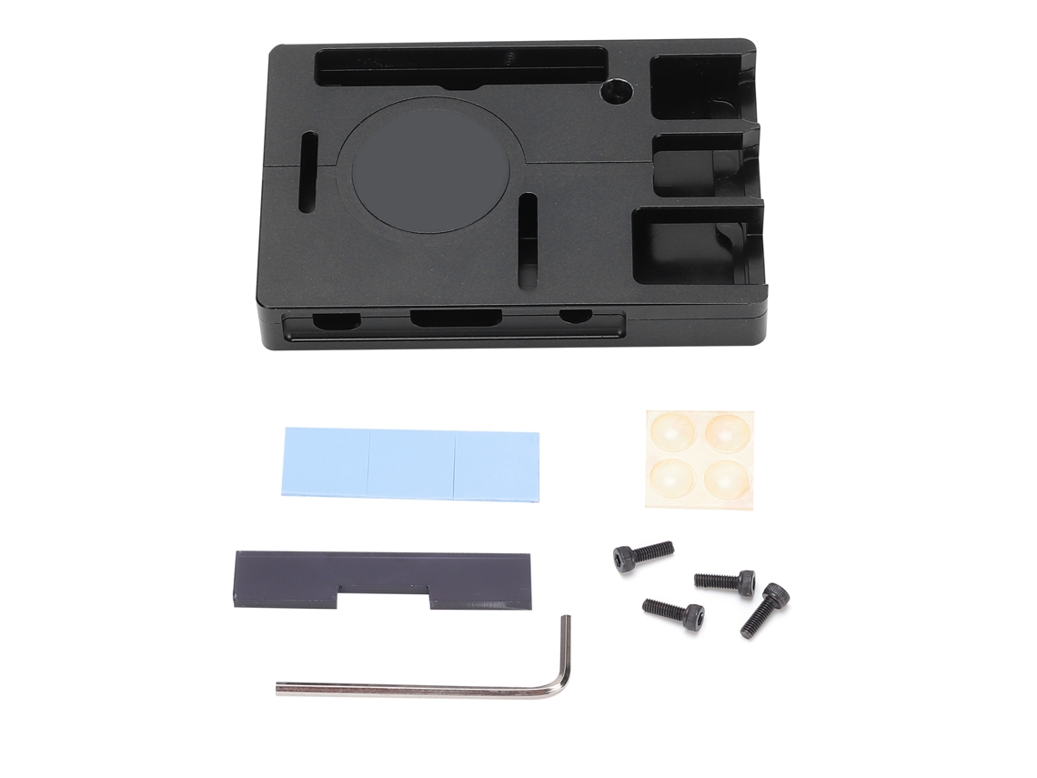Carcaca De Liga De Aluminio Para Raspberry Pi 3b+ Dissipacao De Calor Ultra Fina Acessorio Metalico