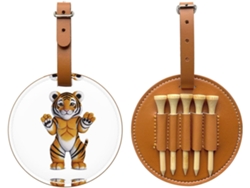 Bolsa para tees de golf Tiger Cub, negra. Fácil de transportar y más práctica para jugar al golf.