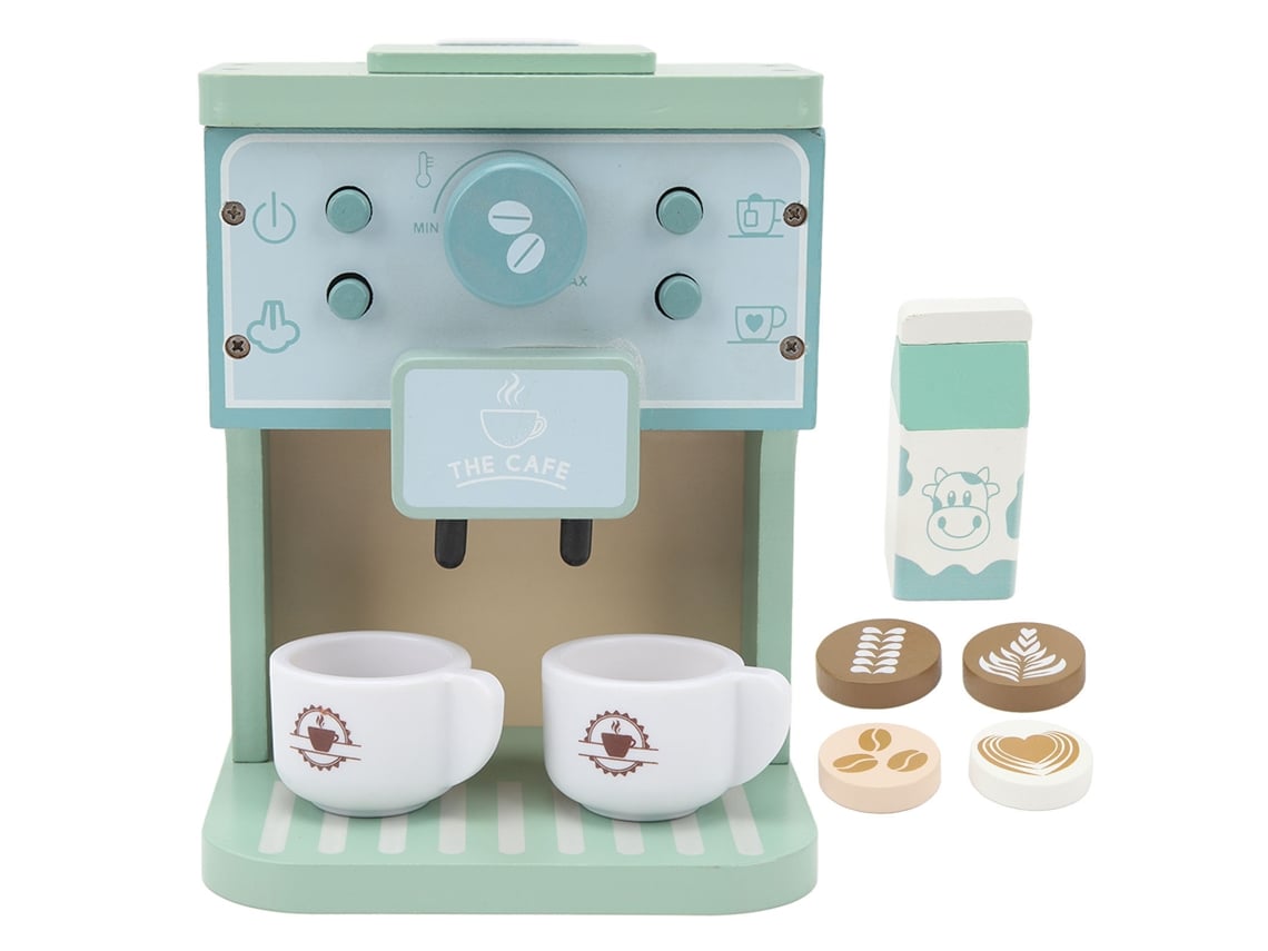 Ats-juguete Cafetera Simulación Juego De Café Para Niños Niñas Juguetes Educatsivos Tempranos Tazas De Leche Hojas Redondas