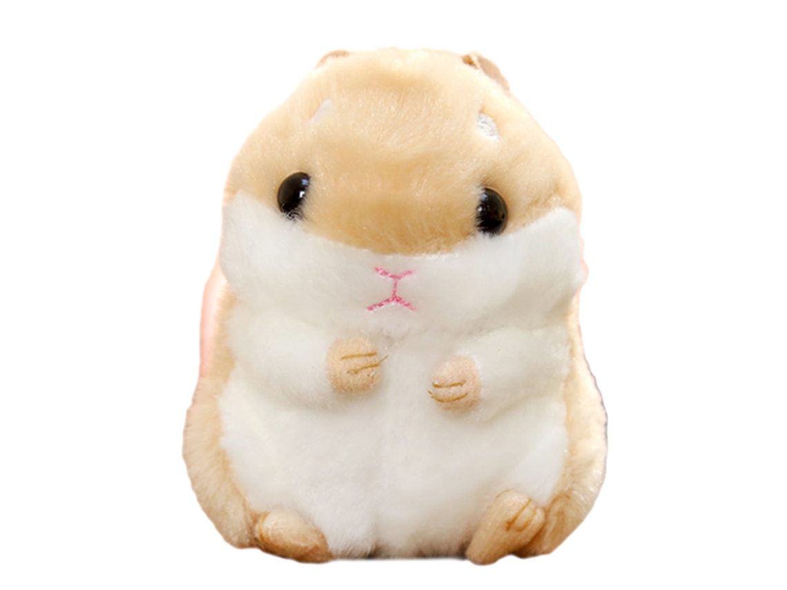 20du26 Lindo llavero de peluche de hámster, adorno para bolso, 10 cm