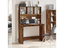 Secretaria | Mesa | Escritorio con estantes hecho de madera vieja