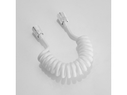 Tubo elástico blanco de 1,5 m, apto para duchas de bañera, lavadoras y duchas.