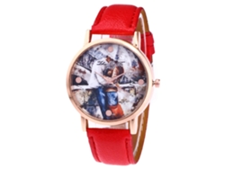 Reloj De Cuarzo Para Mujer Hombre Estudiante Moda Pulsera Zhoulianfa F-397a Rojo