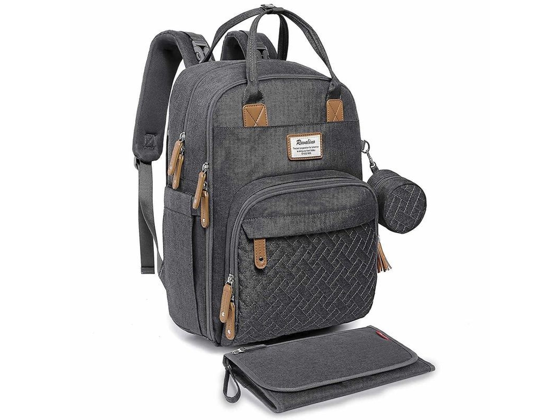 Mochila cambiador grande y neutra con bolsillos térmicos | Sin marca