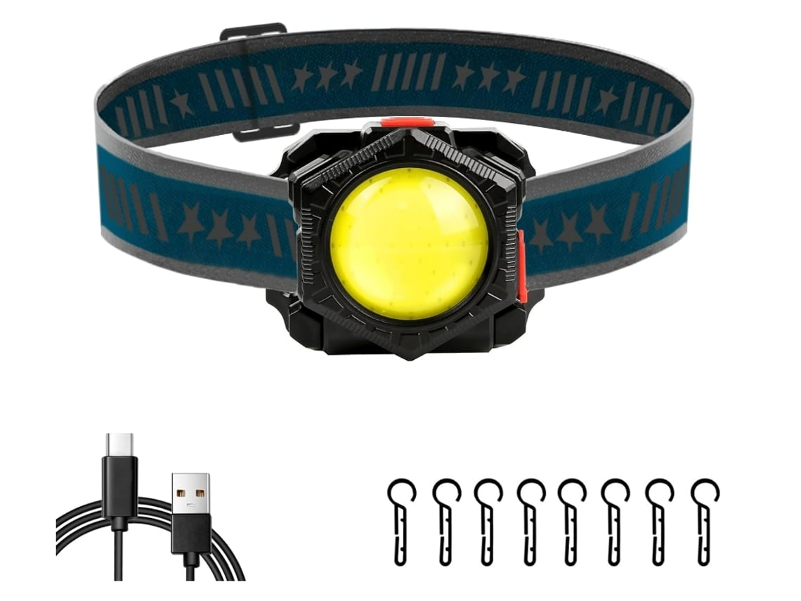 Linterna frontal recargable Yunzii TD240421 15zzy, de larga duración, resistente al agua, color negro