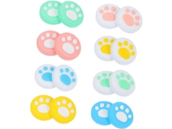 Juego 16 Tapas Protectoras Silicona Mandos Diseño Garra Joysticks Mejora Agarre Protege Desgaste Gato