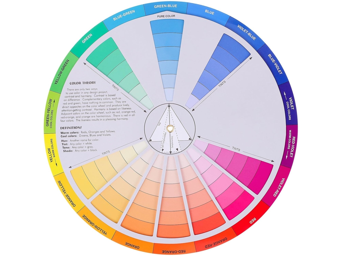 Rueda de colores degradados para la armonía cromática: combinación de colores libre