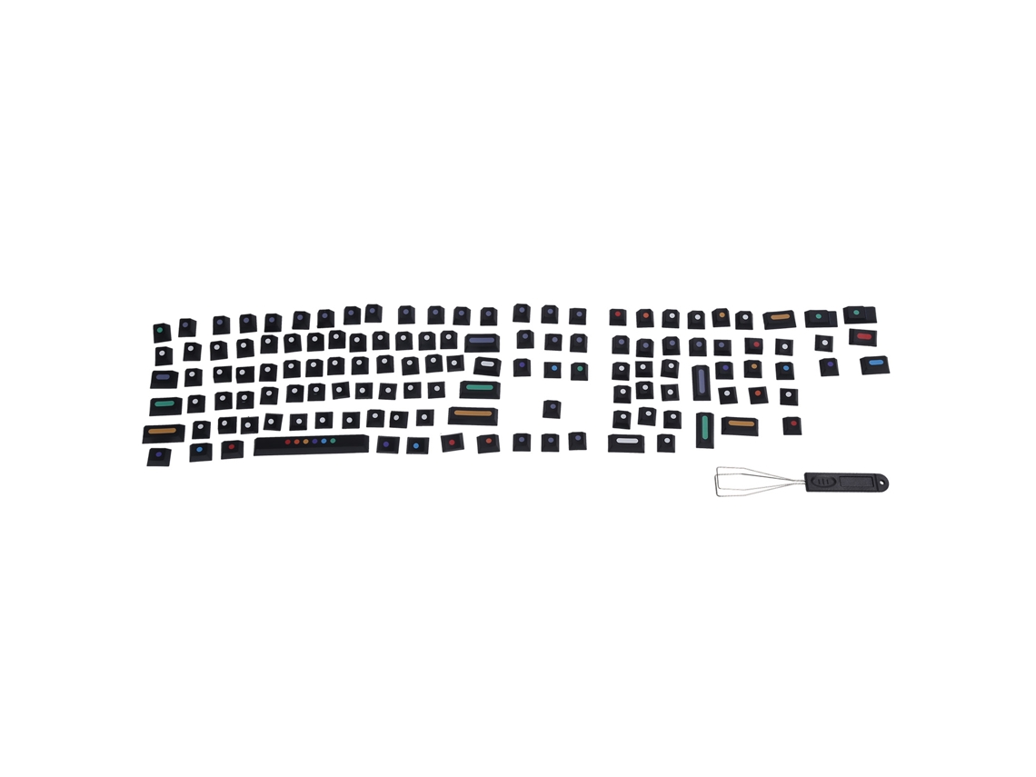 Keycap De Ponto Sublimação Têxtil Pbt Para Teclado Mecânico 61/64/68/87/96/104/108 Preto Com Extractor