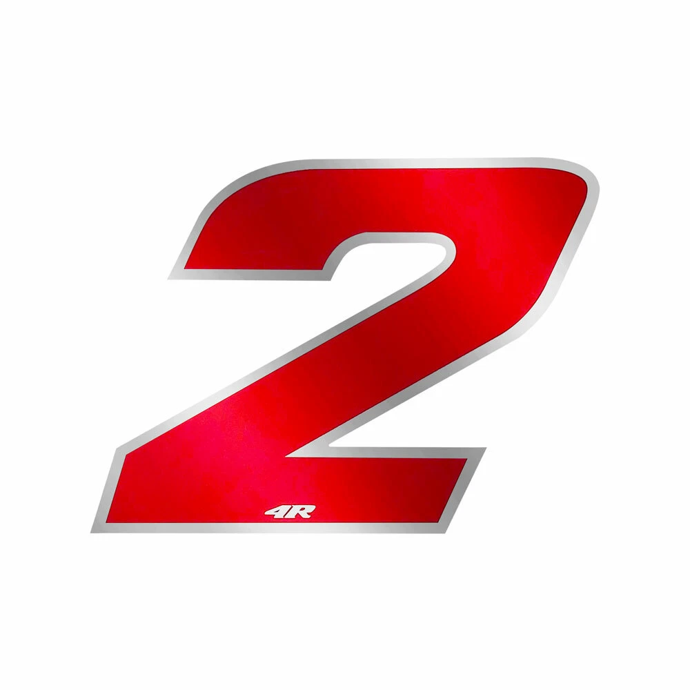 Adhesivo para número de moto 2 rojo 100 x 130 mm 4r Quattroerre.it