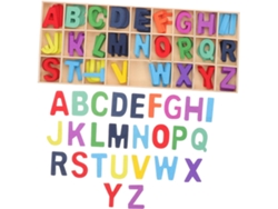 1 juego de letras de madera del alfabeto con bandeja de almacenamiento para niños CHABERLU