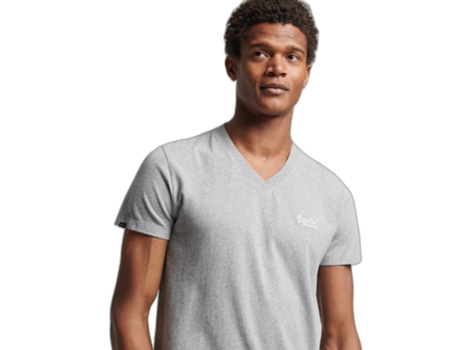 Camiseta para Hombre SUPERDRY (XS - Algodón - Gris)