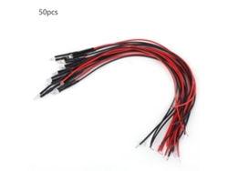 50 Peças Diodos Led Pré-instalados 12v 3mm Cabeça Redonda Luzes Multicolor Piscada Rápida