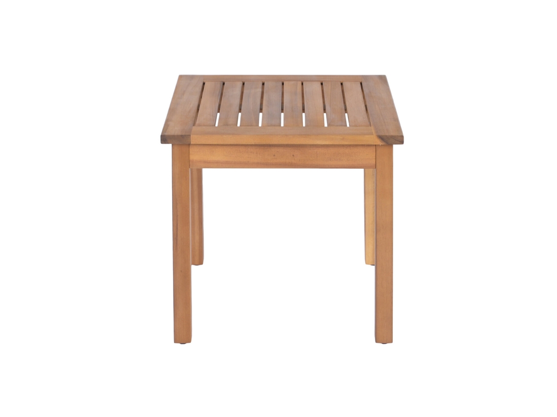 Mesita Auxiliar Acacia Natural Marron 48x48x46cm