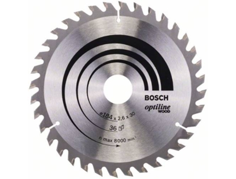 Disco de Sierra Circular BOSCH Optiline Madera 184x30x2.6 mm - 36