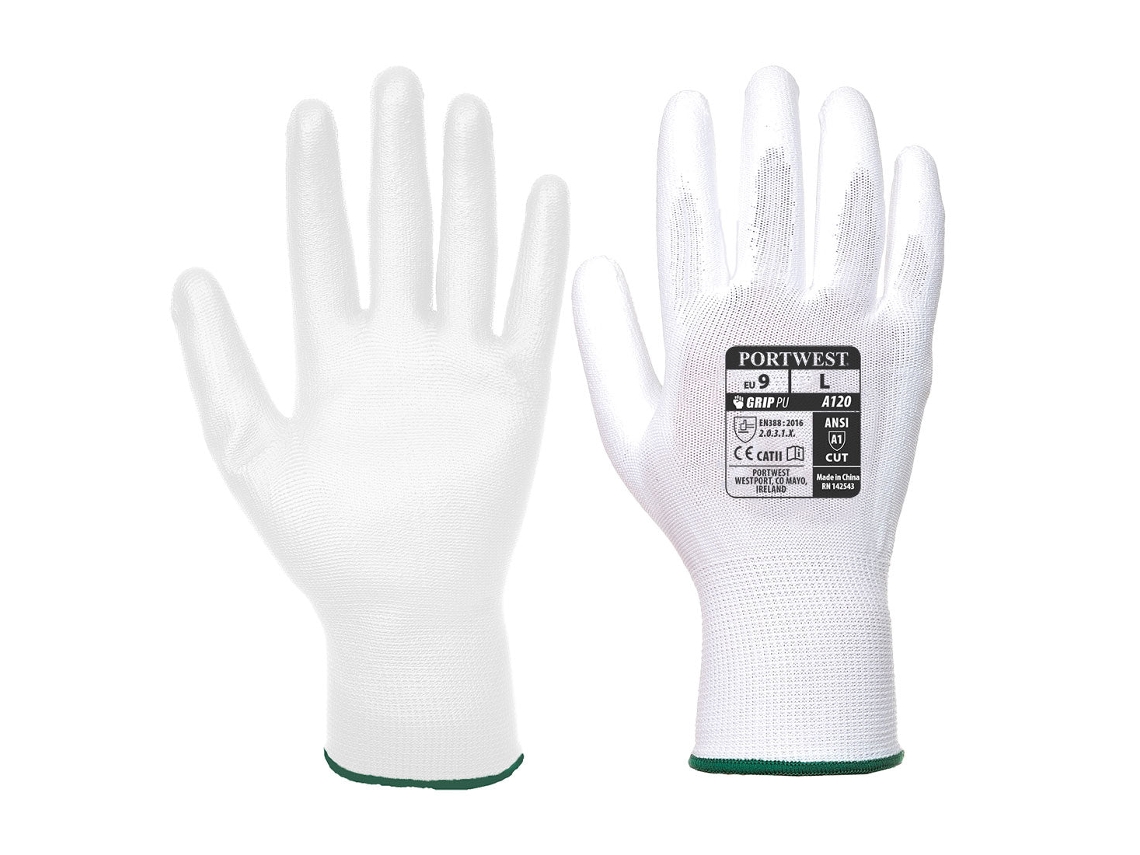 Guante Vending Con Palma De Pu - Protección Y Destreza Blanco / Xxl