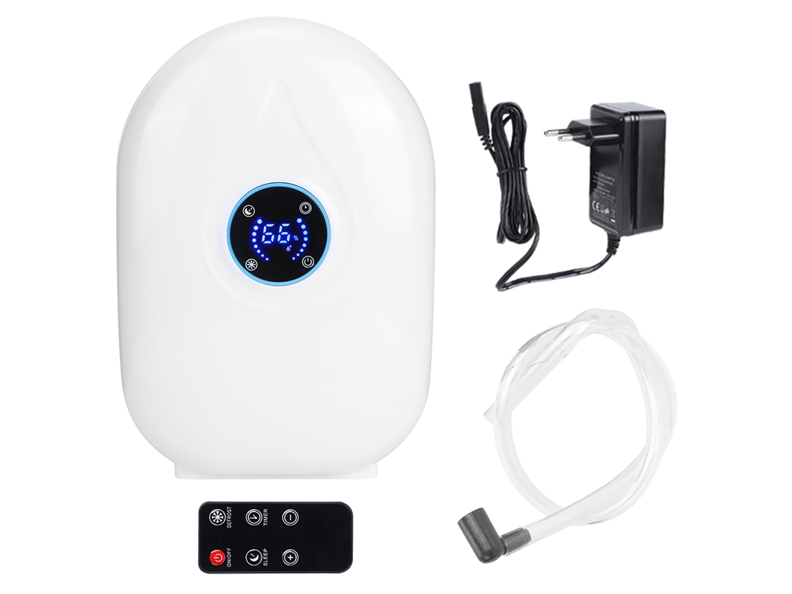 Mini deshumidificador para casa, dormitorio y sótano, con control remoto, 100-240 V, color azul