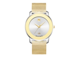 Reloj De Cuarzo Para Hombre (con Correa De Malla Blanca)