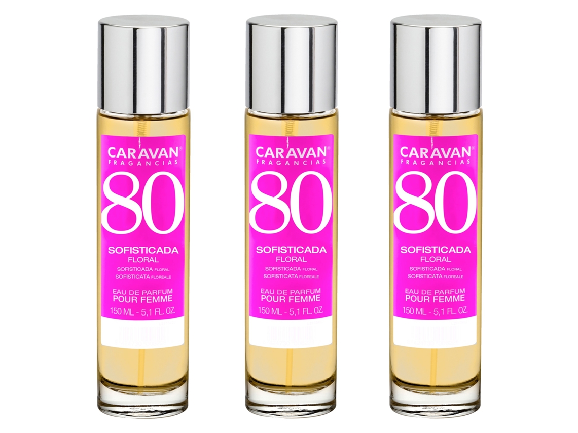 3x Perfume de Mujer Nº80 150ml CARAVAN