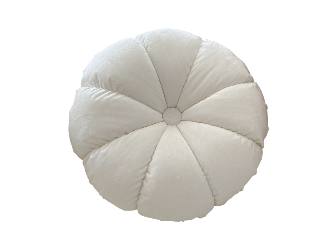 Cojín Redondo De Calabaza - Para Sofá Y Cama
