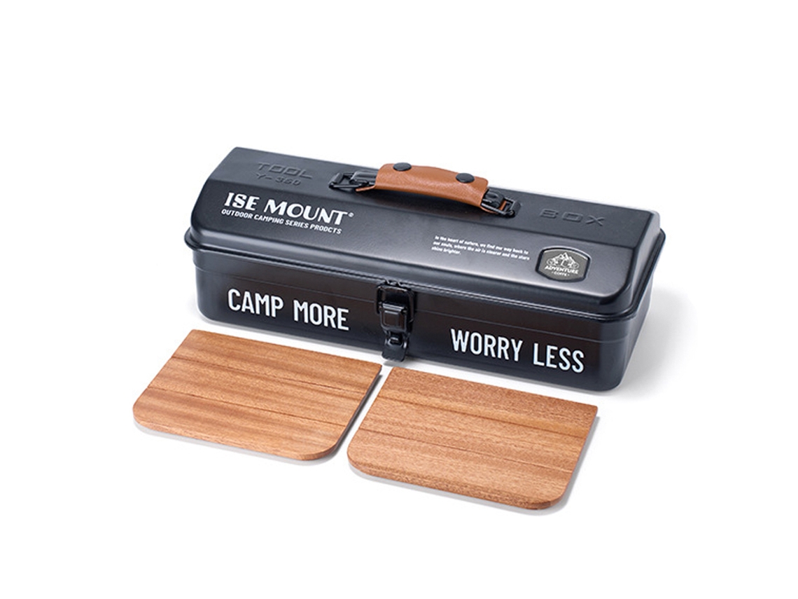Caja De Almacenamiento De Herramientas Metálica Portátil Para Exteriores Con Asa, Ideal Para Acampar Y Hacer Picnics.