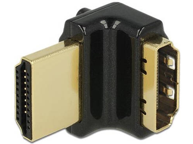 Adaptador de Cable de Vídeo DELOCK HDMI-A/HDMI-A, F/M, 90° Negro