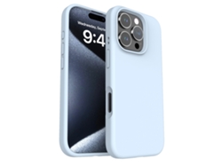 (azul Cielo, Iphone 15 Pro Max) Funda Para Teléfono Sencilla De Color Liso, Resistente A Caídas, Compatible Con Iphone, Silicona Líquida.