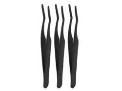 3pcs Pinzas Y Aplicadores De Pestañas De Acero Inoxidable Curvados