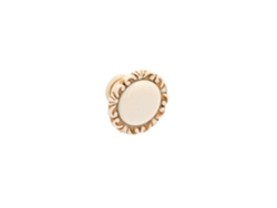 Pomo Para Muebles En Zamac Y Porcelana 39 Mm De Diámetro Pátina Oro Real Y Marfil.