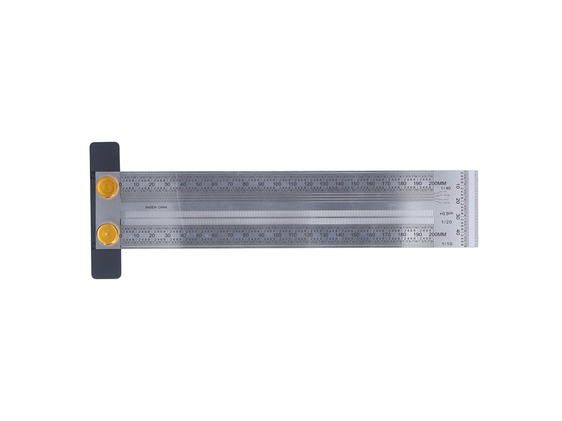 Regla Marcadora De Acero Inoxidable De 200 Mm De Alta Precisión Para Carpintería.