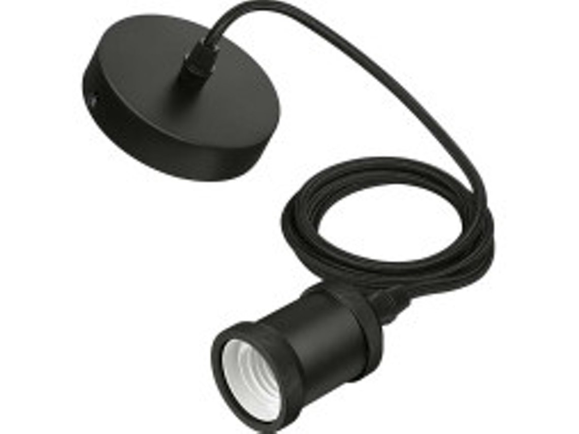 FIO CORDA SUSPENSÃO PHILIPS E27 MODERN CORD PRETO
