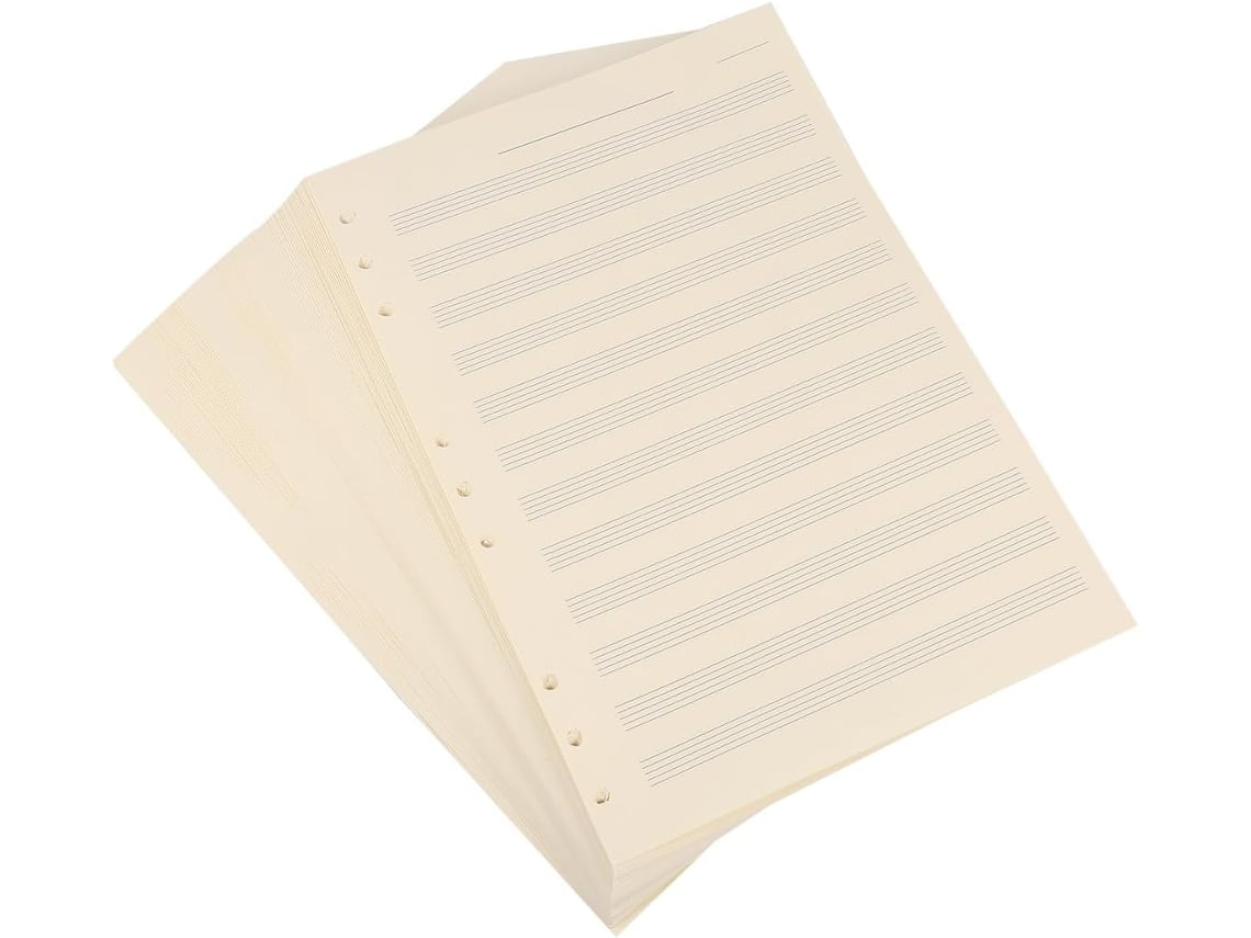 Recambio Para Papel De Partituras Manuscrito, 2 Mm De Grosor, 12 Líneas.