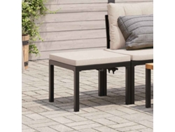 Banco de jardín con cojín de acero revestido con polvo negro, DKD HOME DECOR