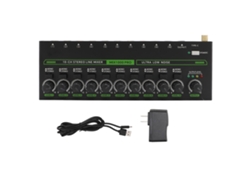 Mezclador De Sonido Estéreo Profesional De 10 Canales Rgb Con Entradas Individuales Y Control De Volumen.