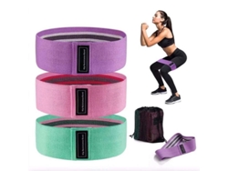 Faixas De Resistência Para Pilates E Treinamento De Força - 3 Faixas - 8 Cm De Largura - Coloridas
