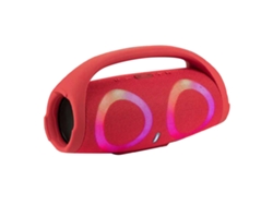Altavoz Bluetooth Portátil Con Alto Volumen, Graves Profundos, Resistencia Al Agua Ipx2, Sonido Nítido, Color Rojo.