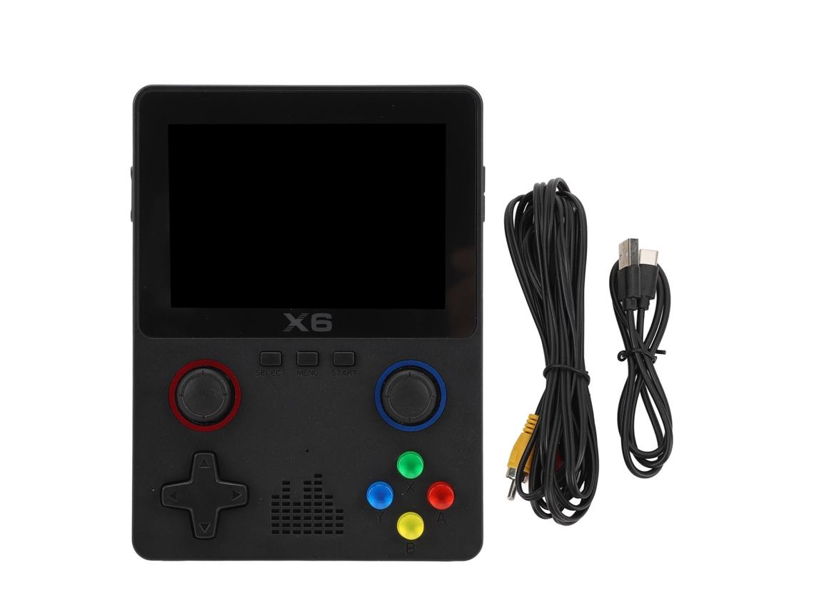 Consola De Juego Portátil Con 2 Jugadores Joystick Dual Pantalla Hd Ips 3.5 Pulgadas 2000mah Para Entretenimiento Negro