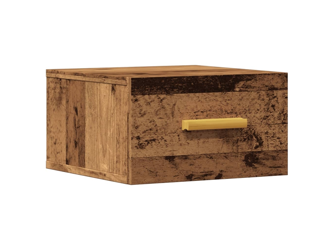 Maison Exclusive - Mesita De Noche De Pared Madera Envejecida 35x35x20 Cm