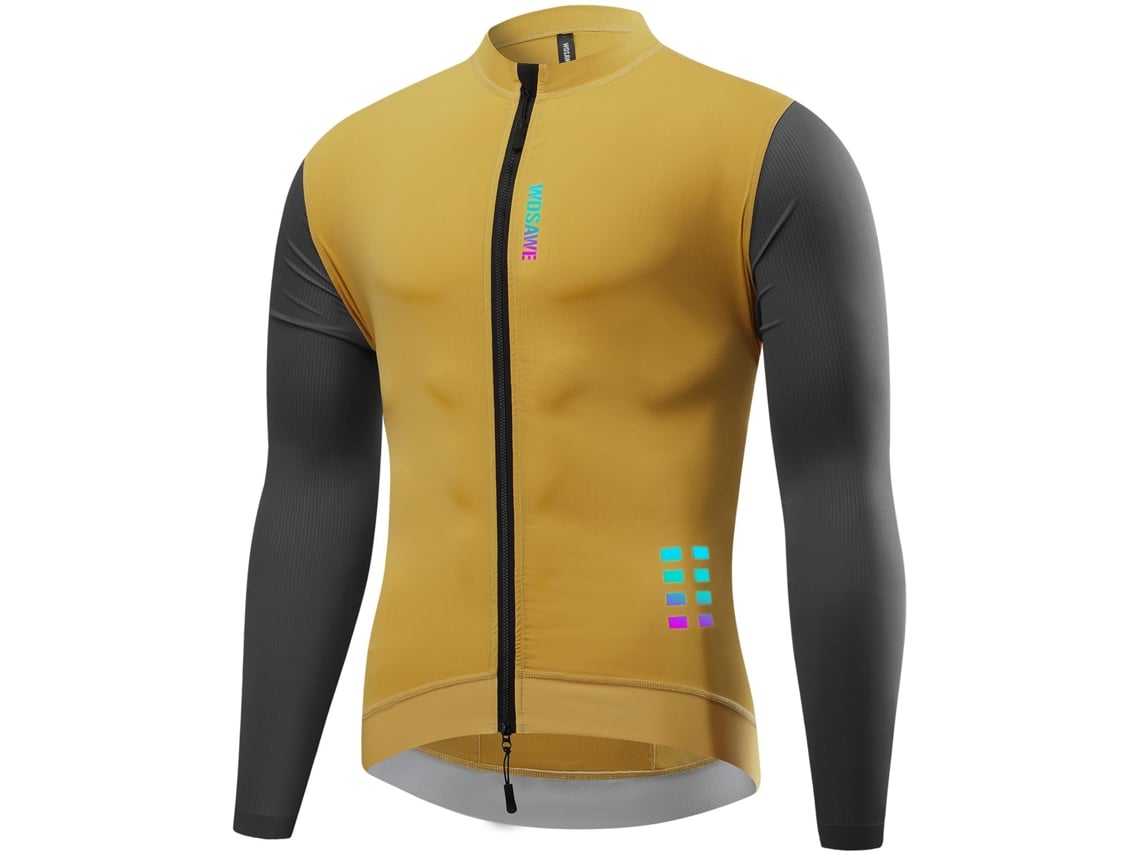 Rebe-camiseta De Ciclismo Para Homem Com Manga Longa, Reflexiva, Respirável, Para Bicicleta De Estrada, Secagem Rápida E Elástica