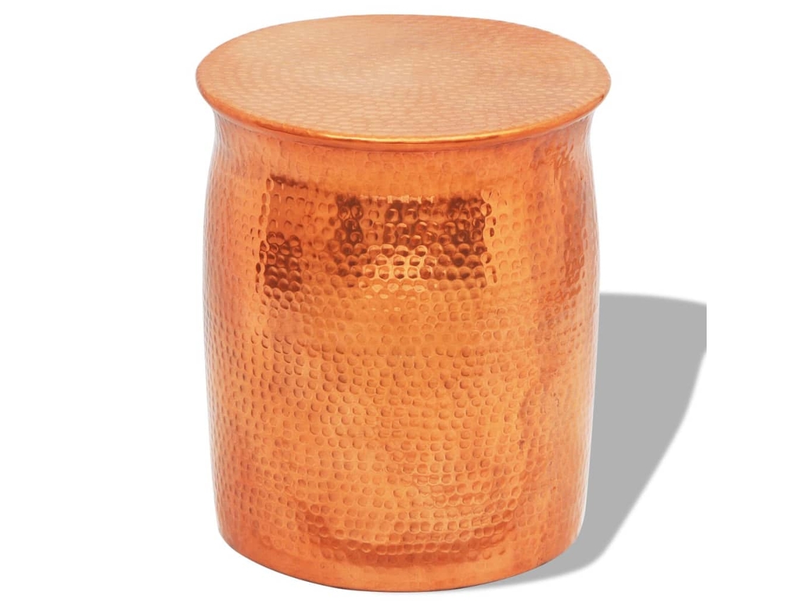 Banco/Mesa de Apoyo de Aluminio Martillado en Latón/Cobre