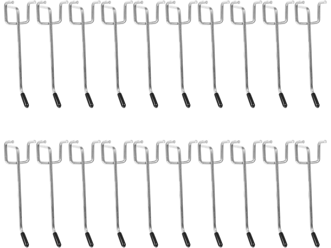 Ganchos Hierro Tablero Perforado 10 Cm Set 20 Piezas Tapas