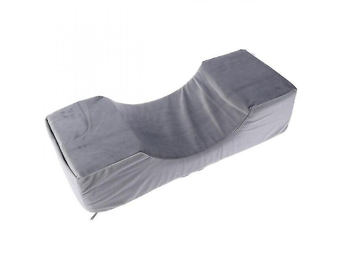 2026-almohada Para Pestañas Con Espuma De Memoria Soporte Cervical Lavable Con Bolsillo 50x20x13cm Gris Oscuro