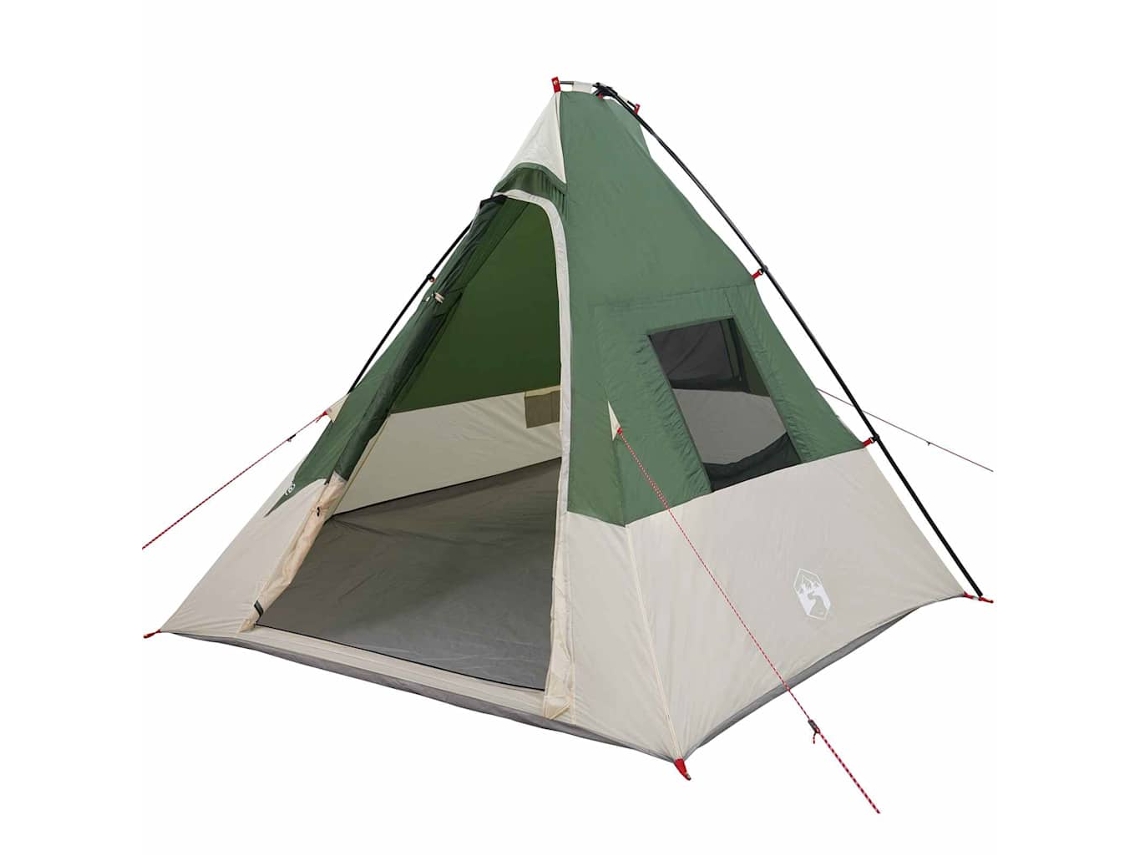 Carpa Tipi Con Techo Verde 383 X 338 X 217 Cm Tafetán