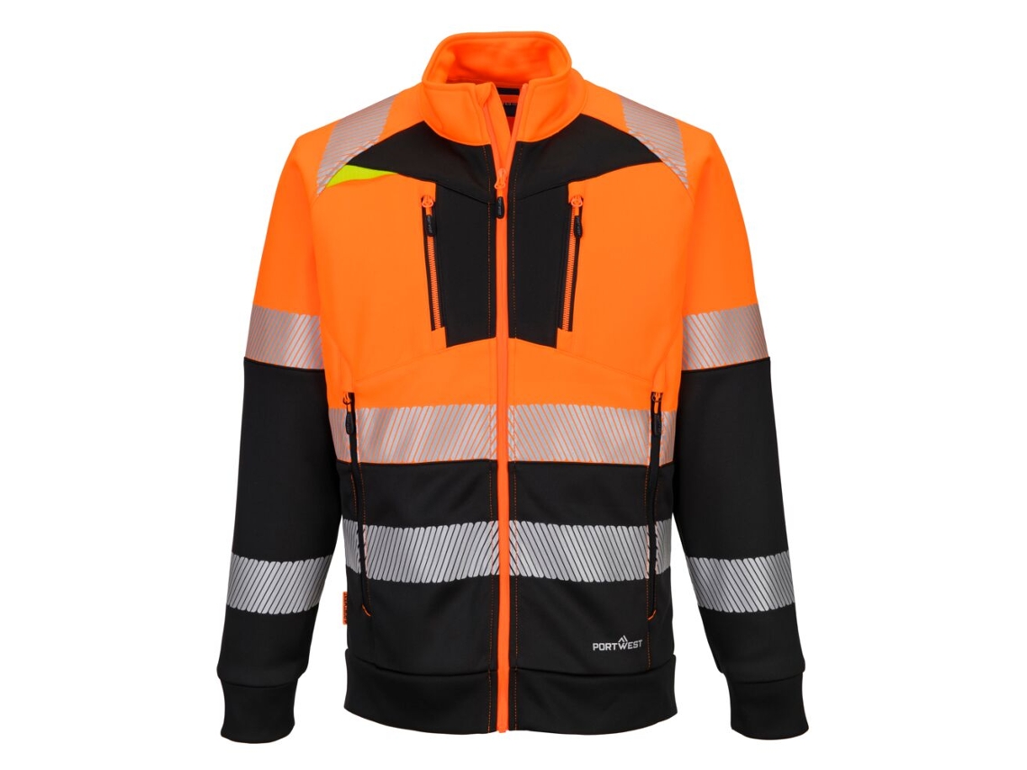 Sudadera Alta Visibilidad Clase 1 Cuello Alto Con Cremallera Naranja/negro / Xxxl