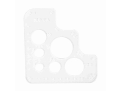 Plantilla de perforación de cuero acrílico transparente