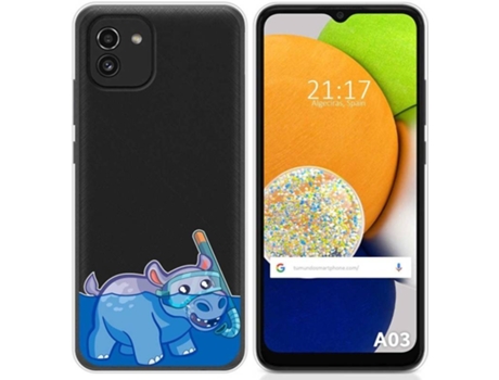 Carcasa para Samsung Galaxy A03 TUMUNDOSMARTPHONE Dibujos Transparente Hipo Multicolor