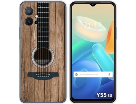 Carcasa para Vivo Y55 5G TUMUNDOSMARTPHONE Dibujos Madera 11 Multicolor