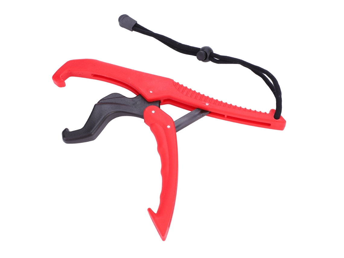 Pinzas de pesca de ABS con cuerda ajustable, rojas, talla S
