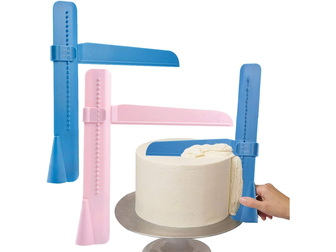 MEOIRUERY Escultor de pasteles versátil: Raspador de pasteles ajustable, herramientas para principiantes para decorar pasteles redondos y cuadrados, raspador de
